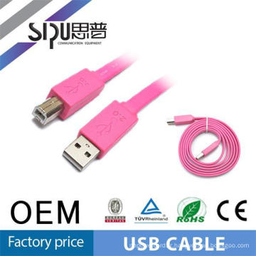 Promotion des ventes ! Câble data usb 2,0 SIPU coloré, câble plat avec de bonnes performances 30cm 1m 3m 5m